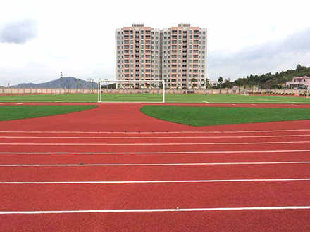 供應環(huán)保運動(dòng)跑道 全塑型塑膠跑道 公園塑膠綠道 塑膠地板